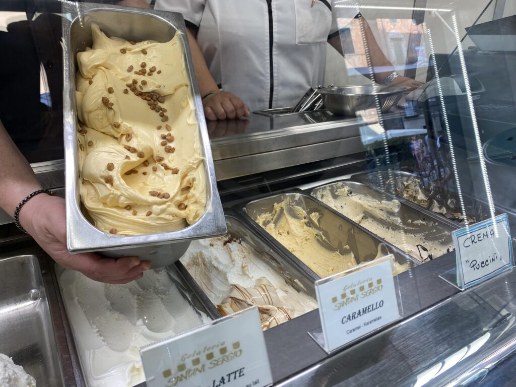 Puccini ice cream flavor in Lucca